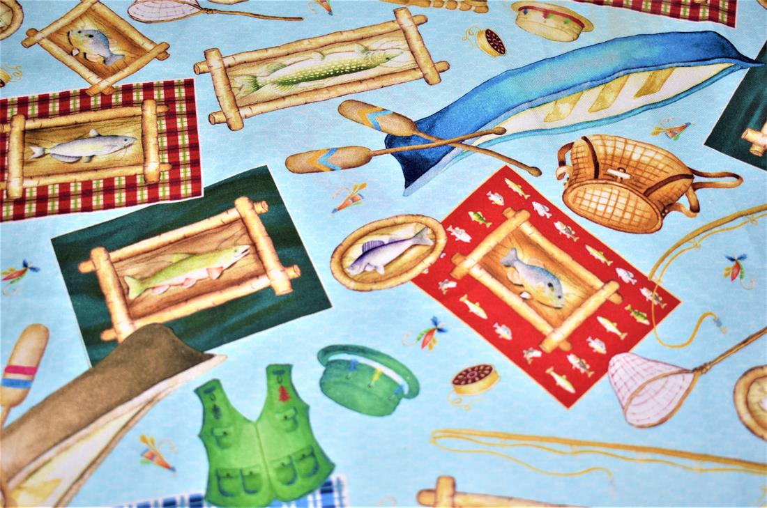 Sky Blue Printed 100% Cotton Fabric