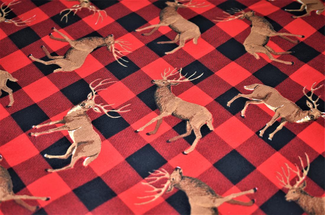 Red & Black Printed 100% Cotton Fabric