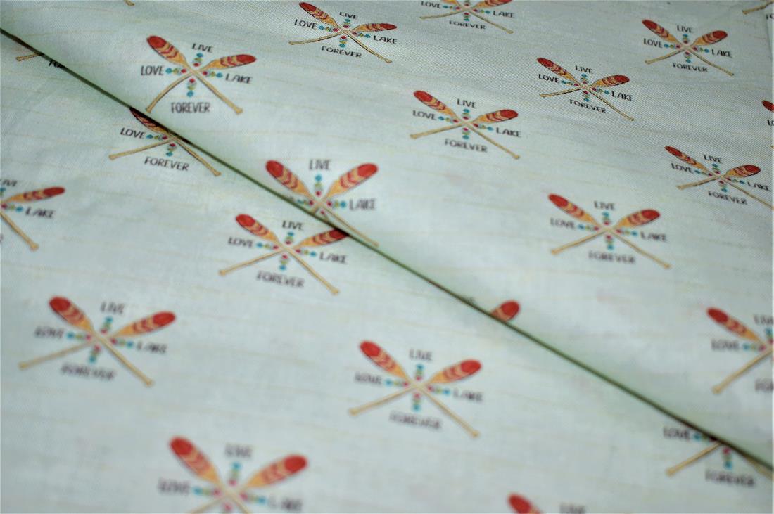 Ivory Printed 100% Cotton Fabric