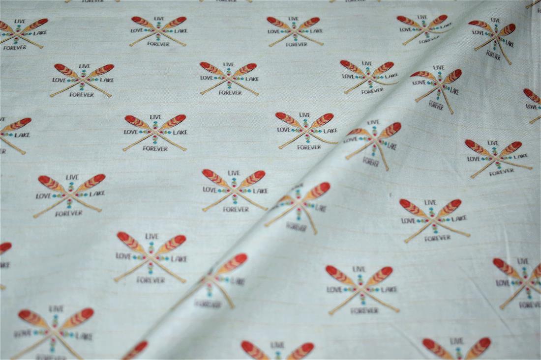 Ivory Printed 100% Cotton Fabric