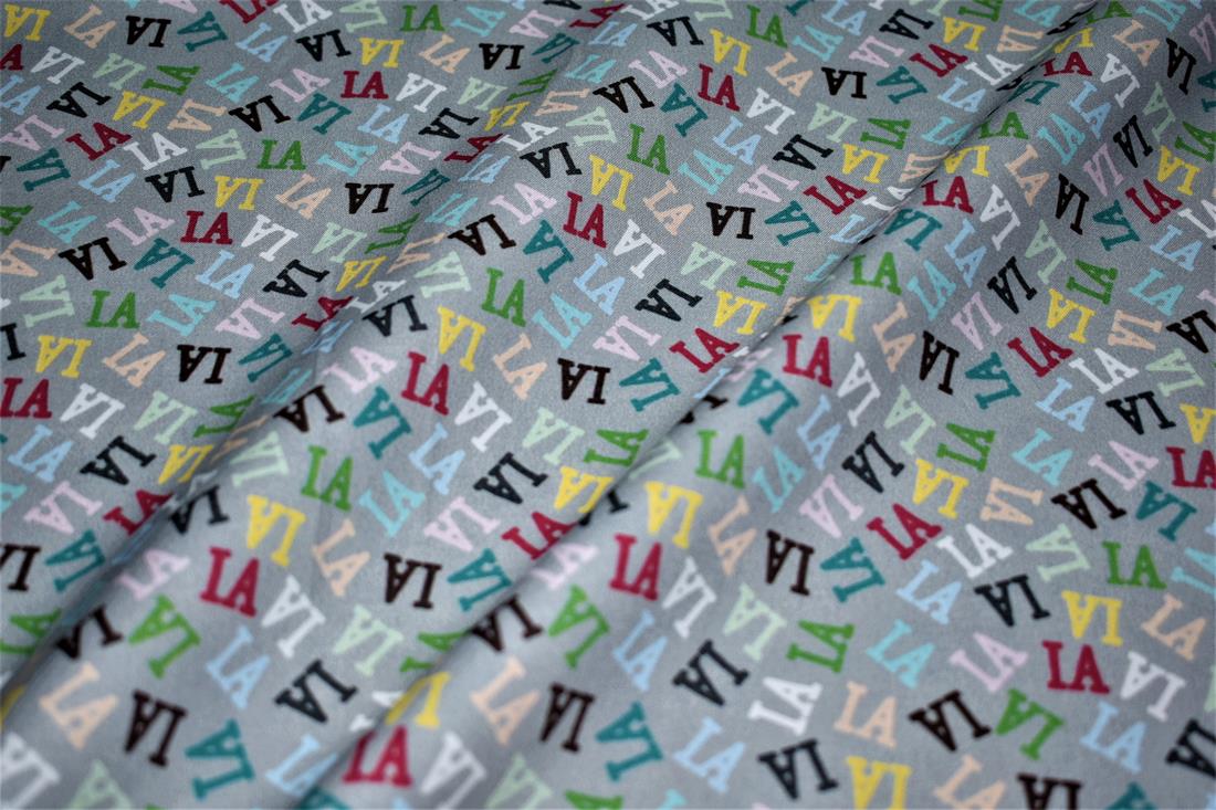 Grey Printed 100% Cotton Fabric