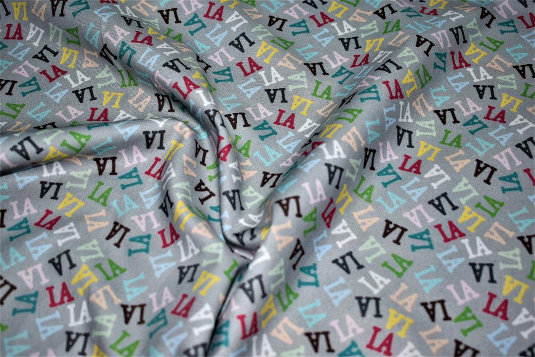 Grey Printed 100% Cotton Fabric
