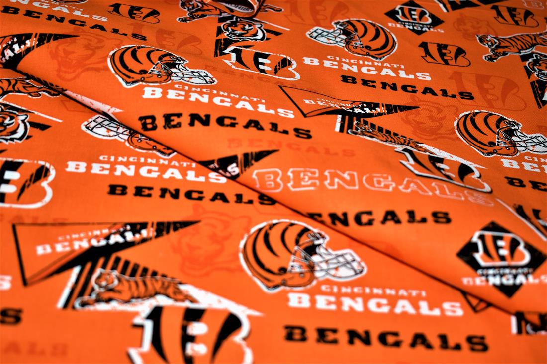 Orange Printed 100% Cotton Fabric