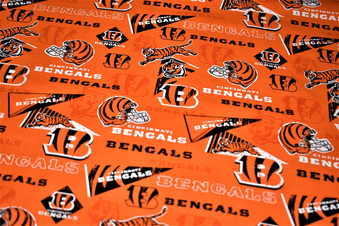 Orange Printed 100% Cotton Fabric