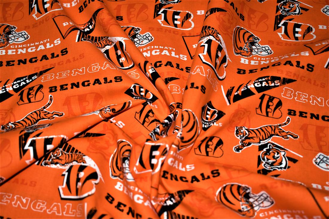 Orange Printed 100% Cotton Fabric
