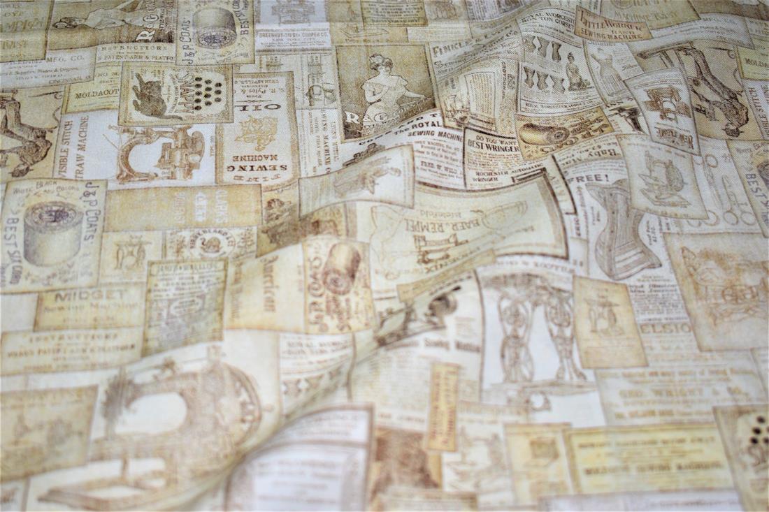 Beige Printed 100% Cotton Fabric