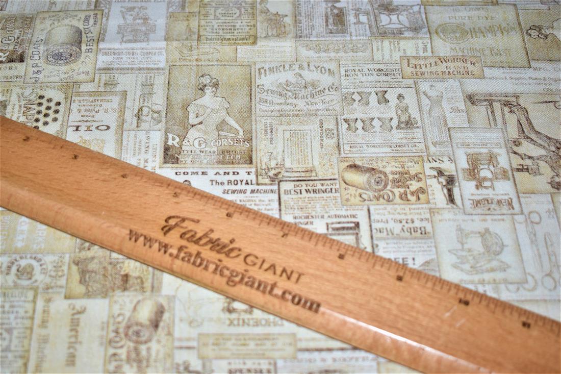 Beige Printed 100% Cotton Fabric