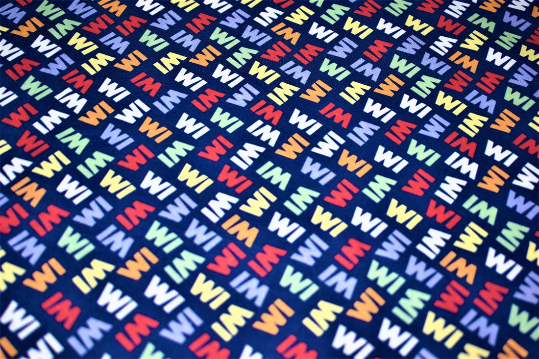 Navy Printed 100% Cotton Fabric