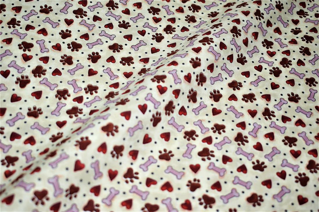 Beige Printed 100% Cotton Fabric