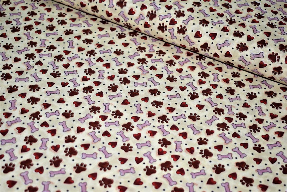 Beige Printed 100% Cotton Fabric