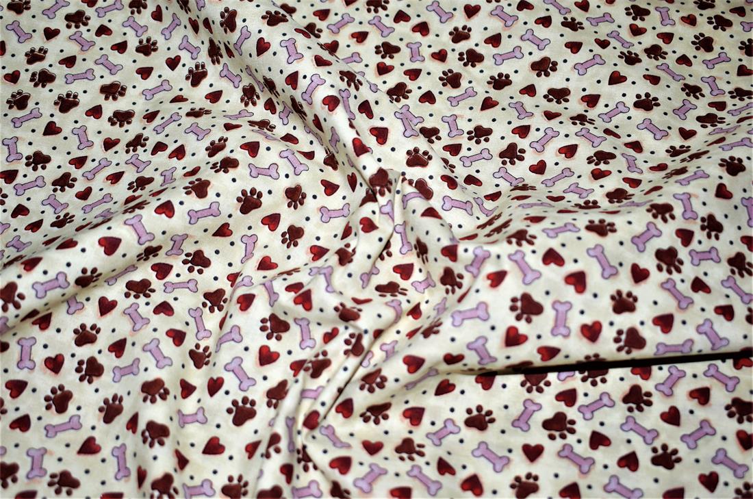 Beige Printed 100% Cotton Fabric