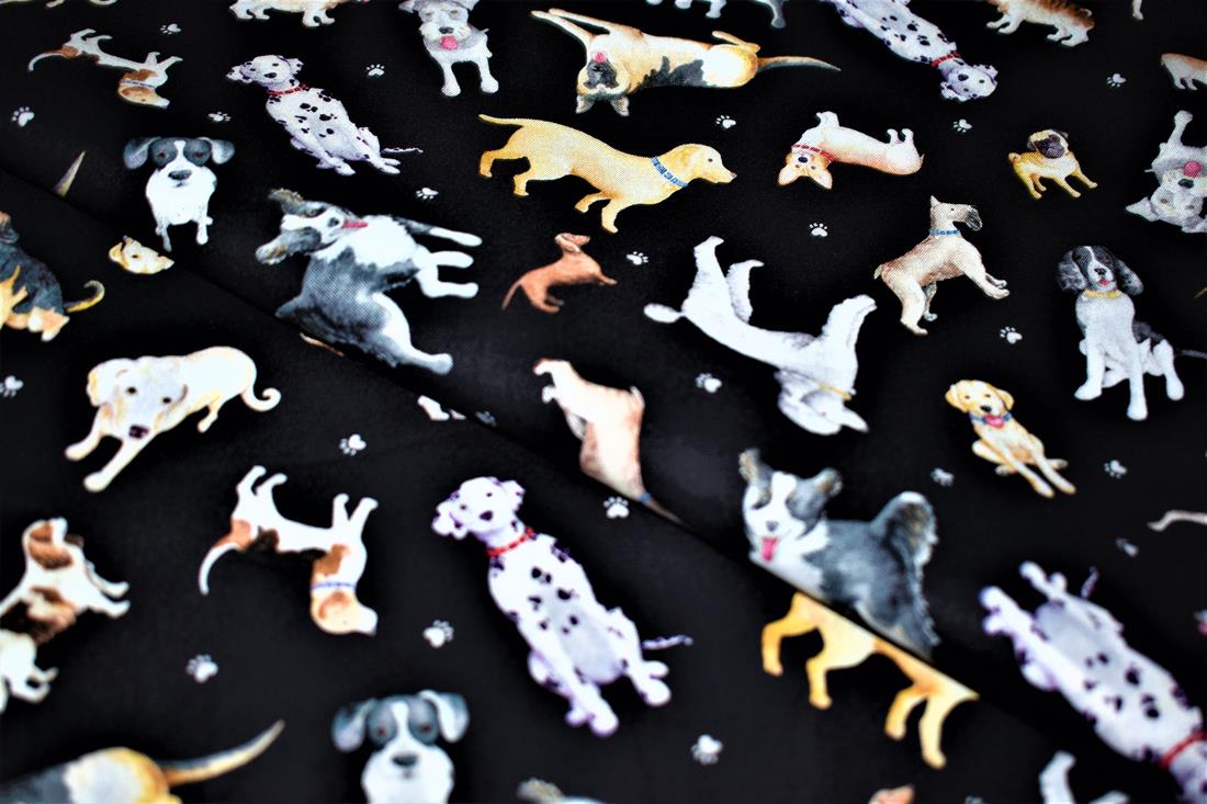 Black Printed 100% Cotton Fabric