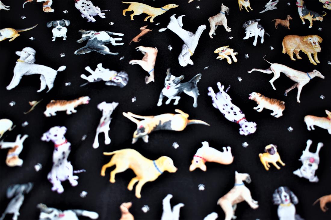 Black Printed 100% Cotton Fabric