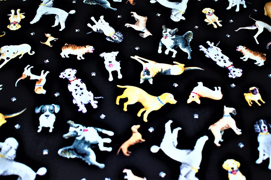 Black Printed 100% Cotton Fabric