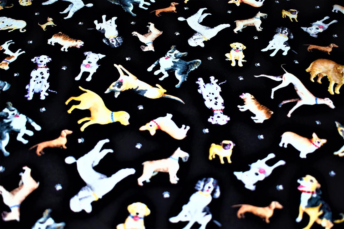 Black Printed 100% Cotton Fabric