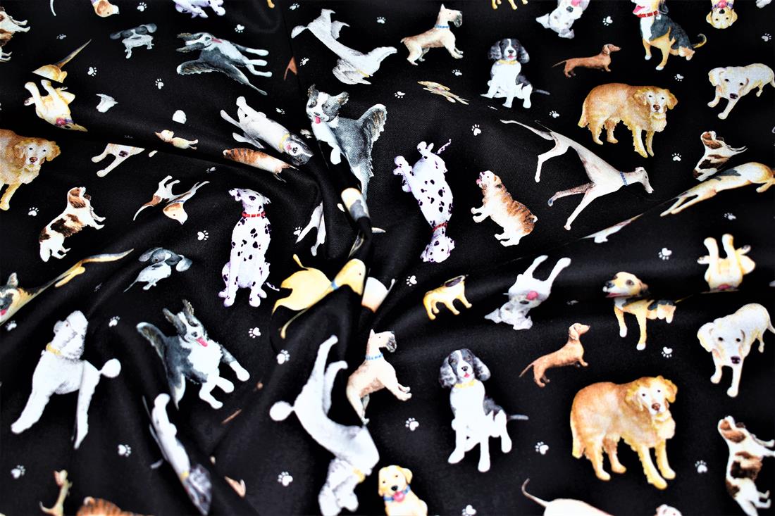 Black Printed 100% Cotton Fabric
