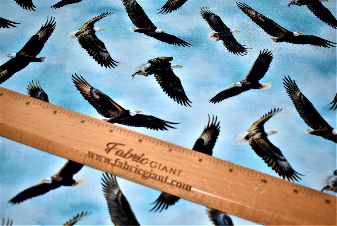 Sky Blue Printed 100% Cotton Fabric