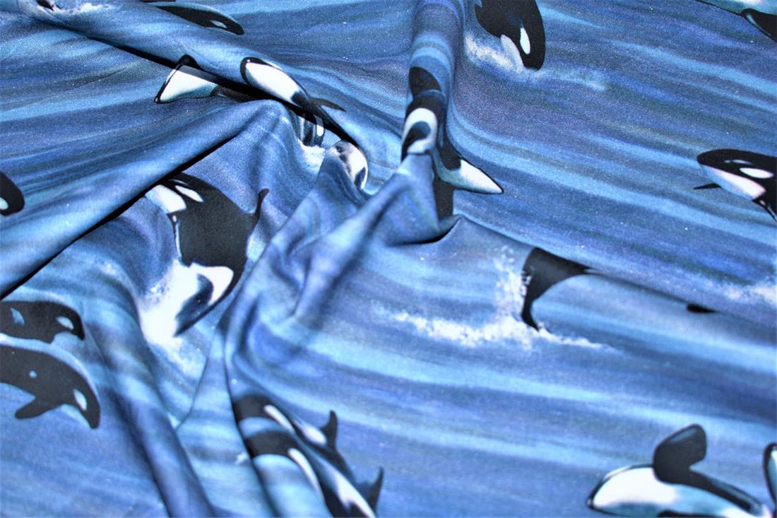 Navy Printed 100% Cotton Fabric