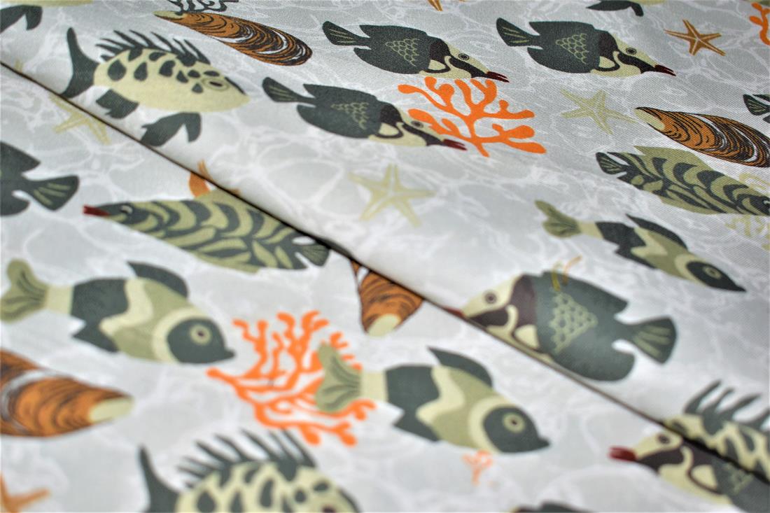 Light Grey Printed 100% Cotton Fabric