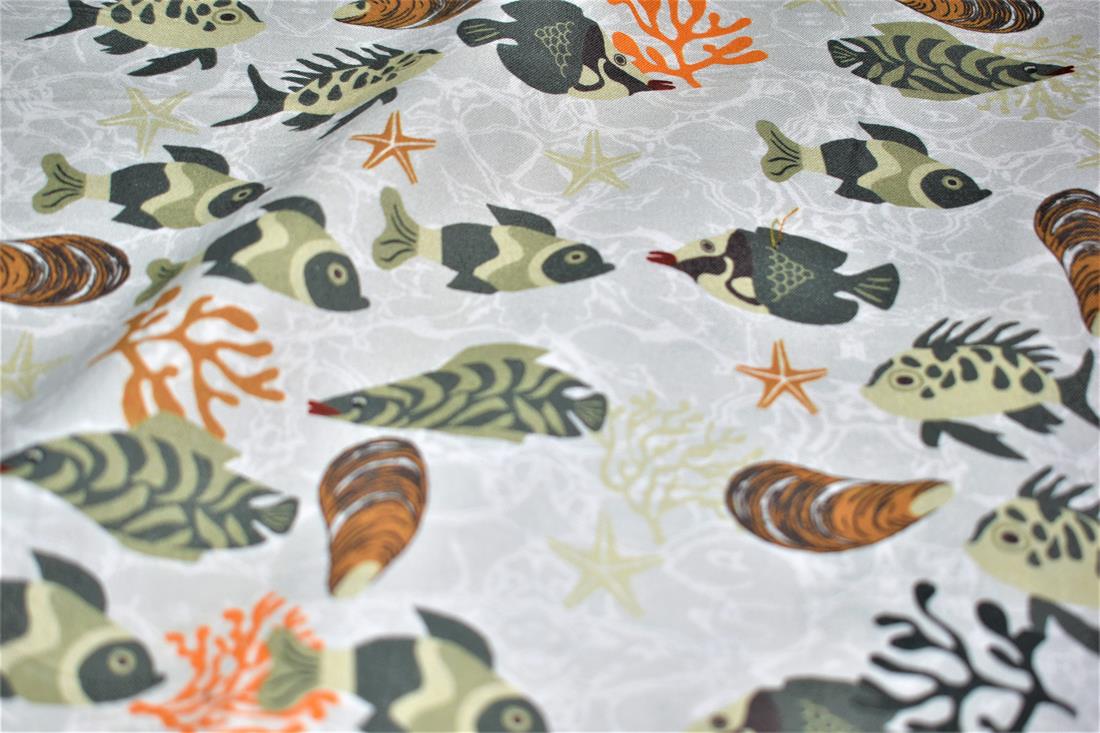 Light Grey Printed 100% Cotton Fabric