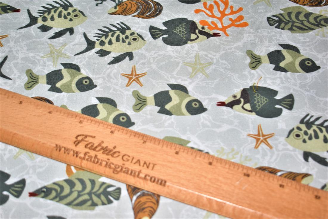 Light Grey Printed 100% Cotton Fabric