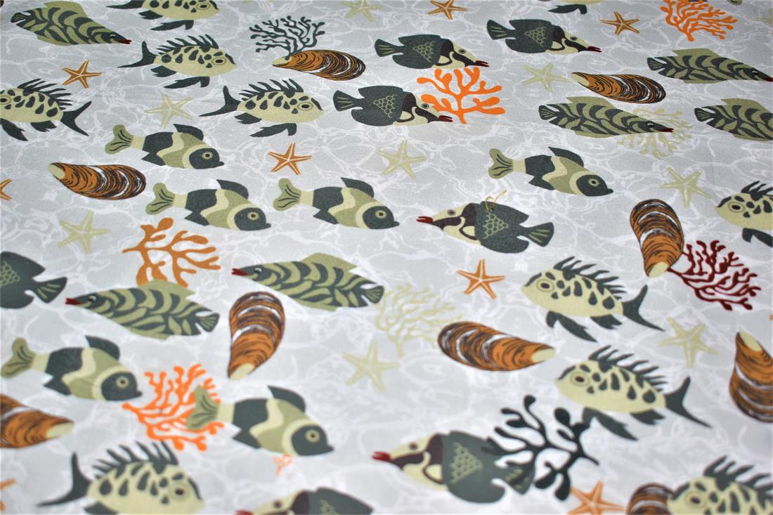 Light Grey Printed 100% Cotton Fabric