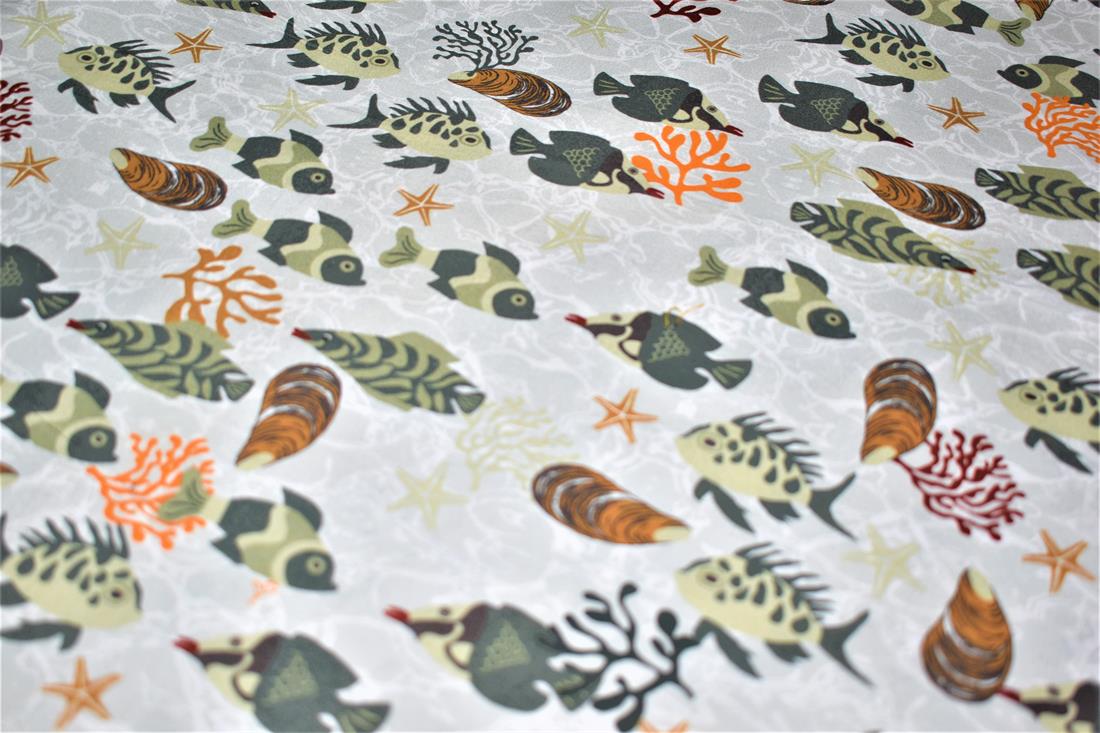 Light Grey Printed 100% Cotton Fabric