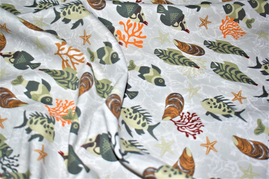 Light Grey Printed 100% Cotton Fabric