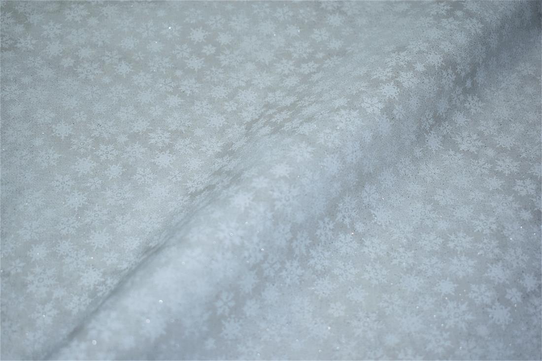 Silver Christmas 100% Cotton Fabric