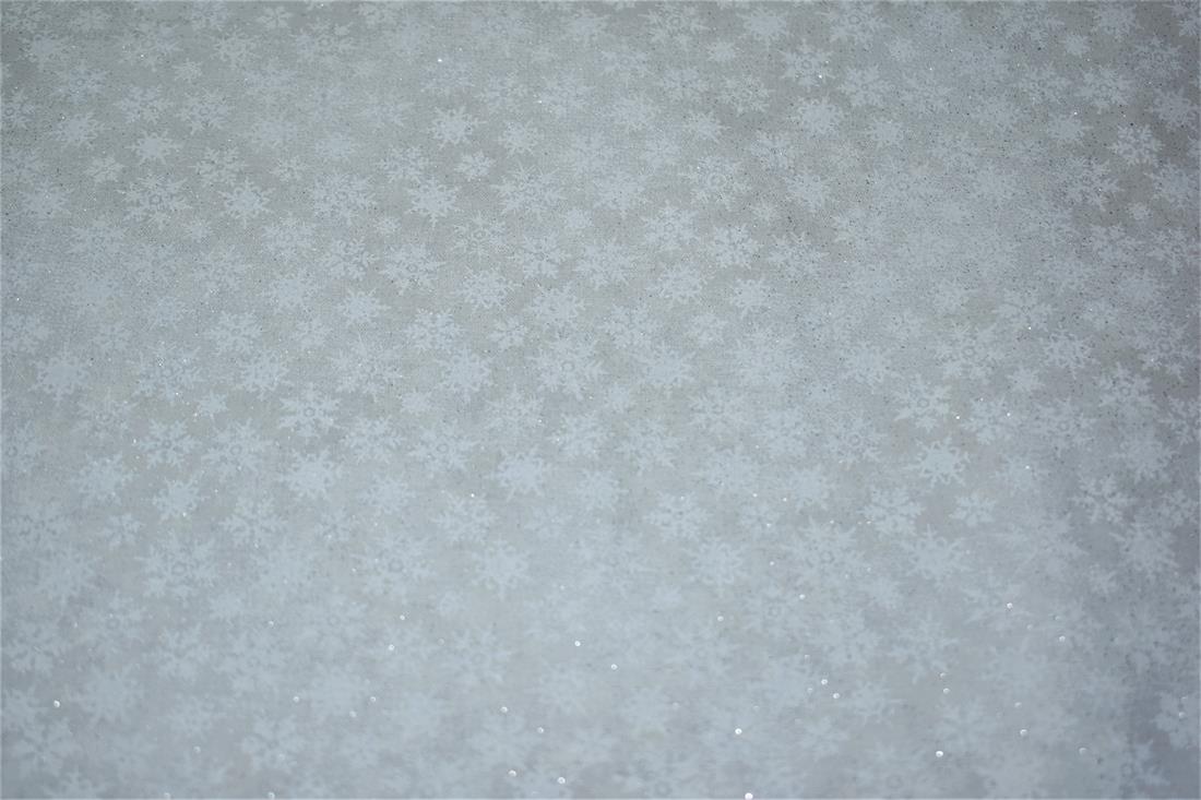 Silver Christmas 100% Cotton Fabric