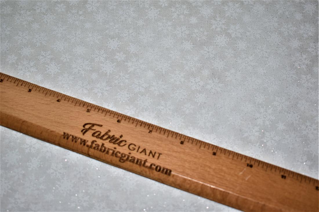 Silver Christmas 100% Cotton Fabric