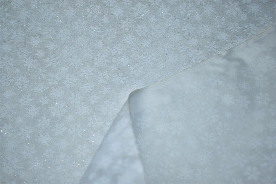 Silver Christmas 100% Cotton Fabric