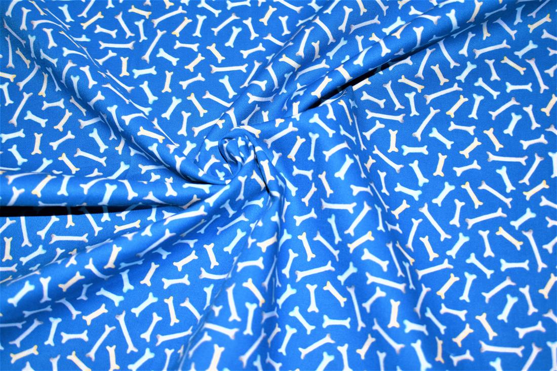 Blue Printed 100% Cotton Fabric