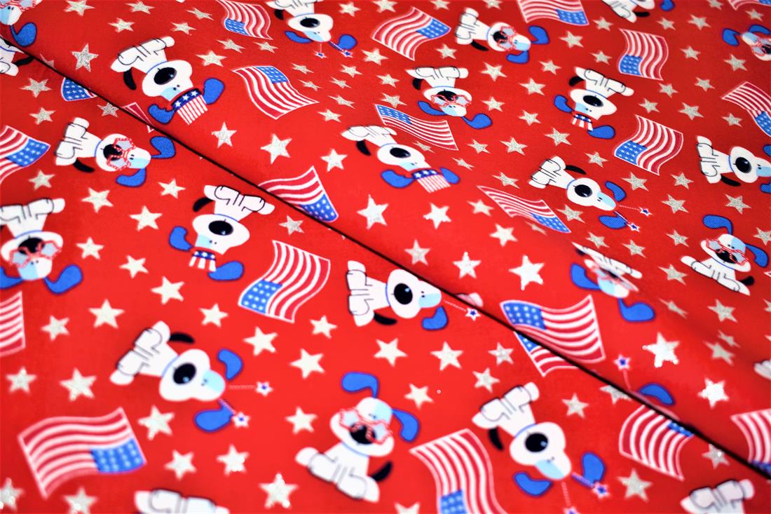 Red Printed 100% Cotton Fabric