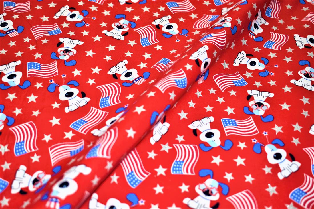 Red Printed 100% Cotton Fabric