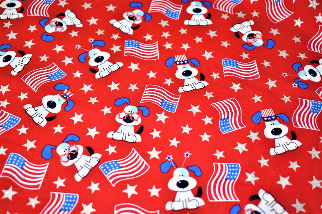 Red Printed 100% Cotton Fabric