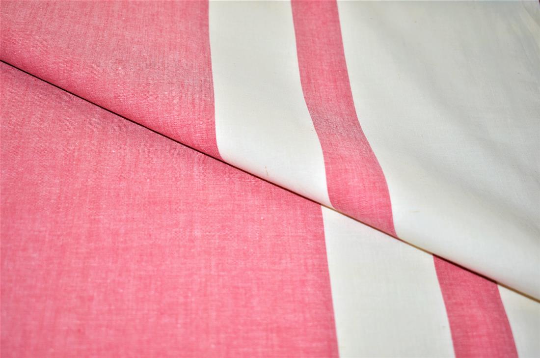 Ivory & Dark Red Printed 100% Cotton Fabric