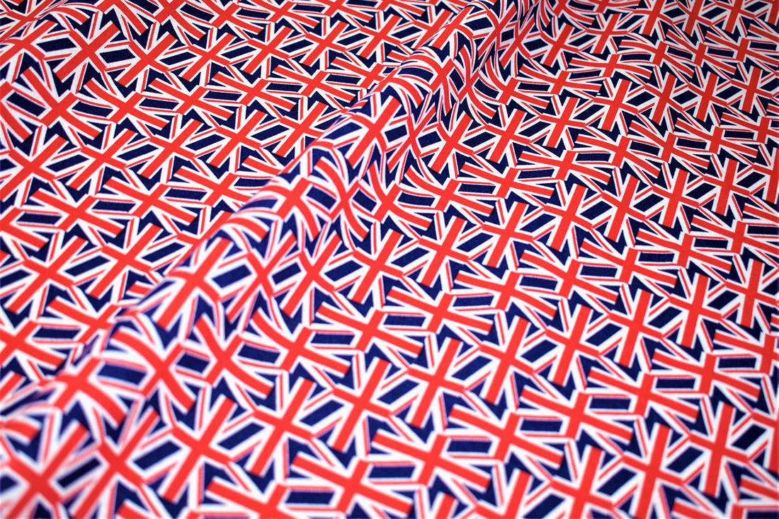 Navy Union Jack 100% Cotton Fabric