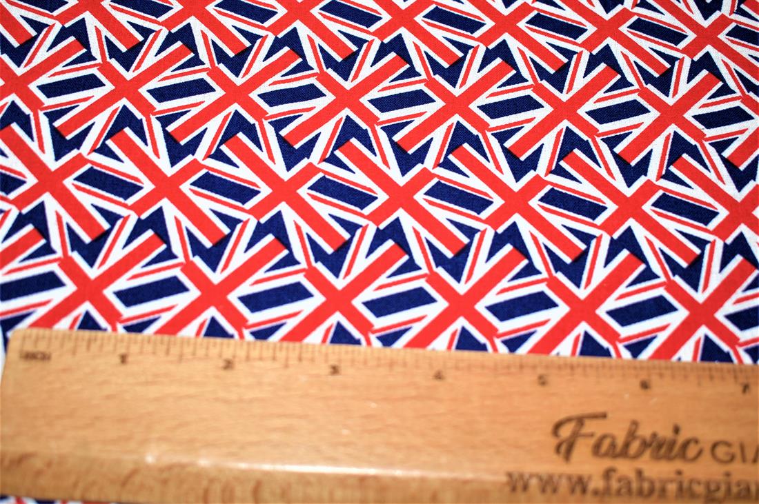 Navy Union Jack 100% Cotton Fabric