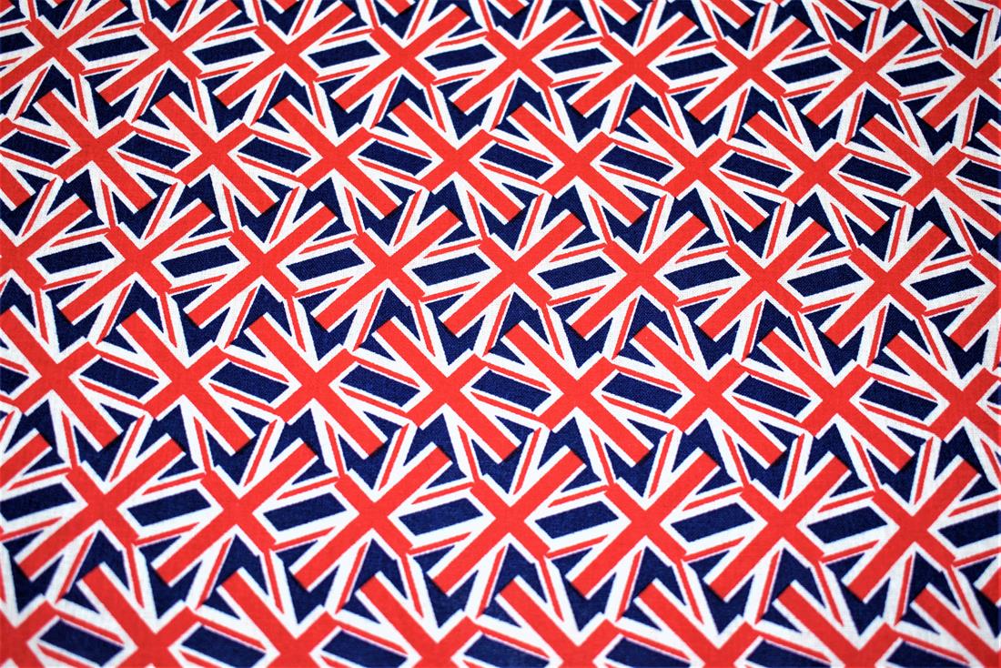 Navy Union Jack 100% Cotton Fabric