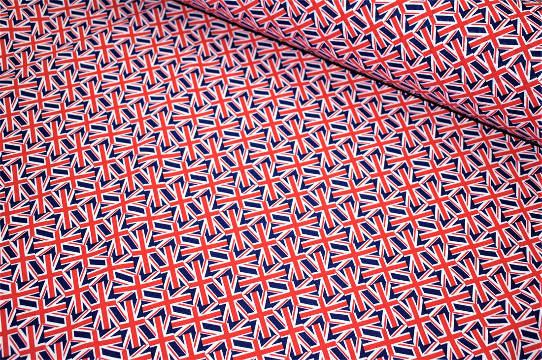 Navy Union Jack 100% Cotton Fabric