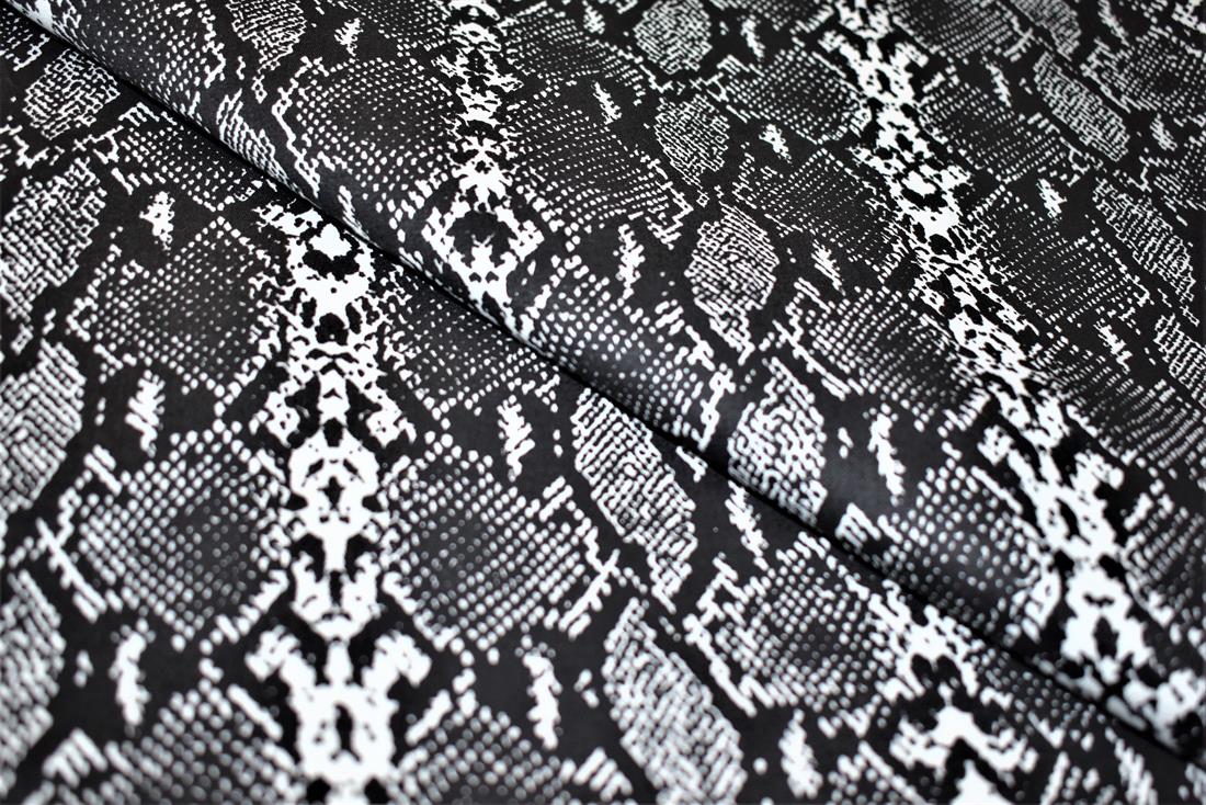 Black Snake Skin 100% Cotton Fabric