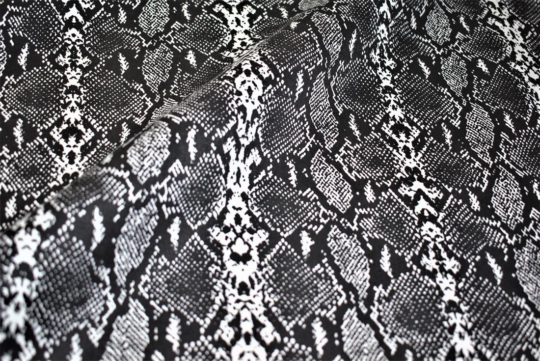 Black Snake Skin 100% Cotton Fabric