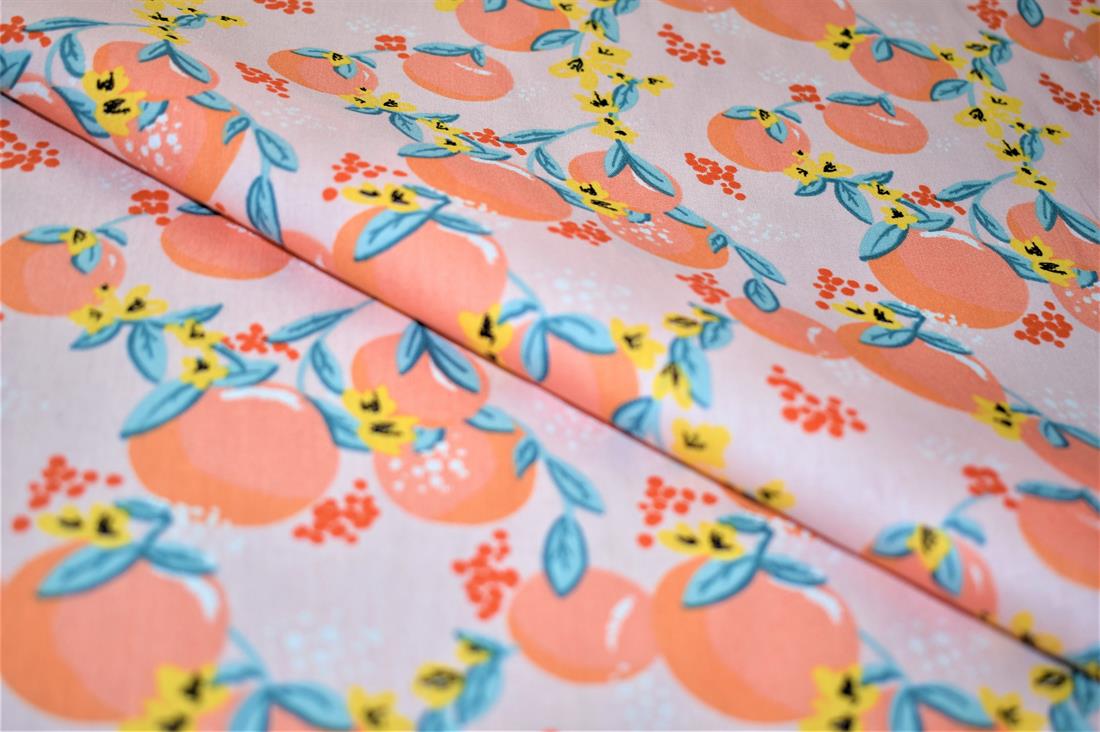 Orange Printed Camouflage100% Cotton Fabric