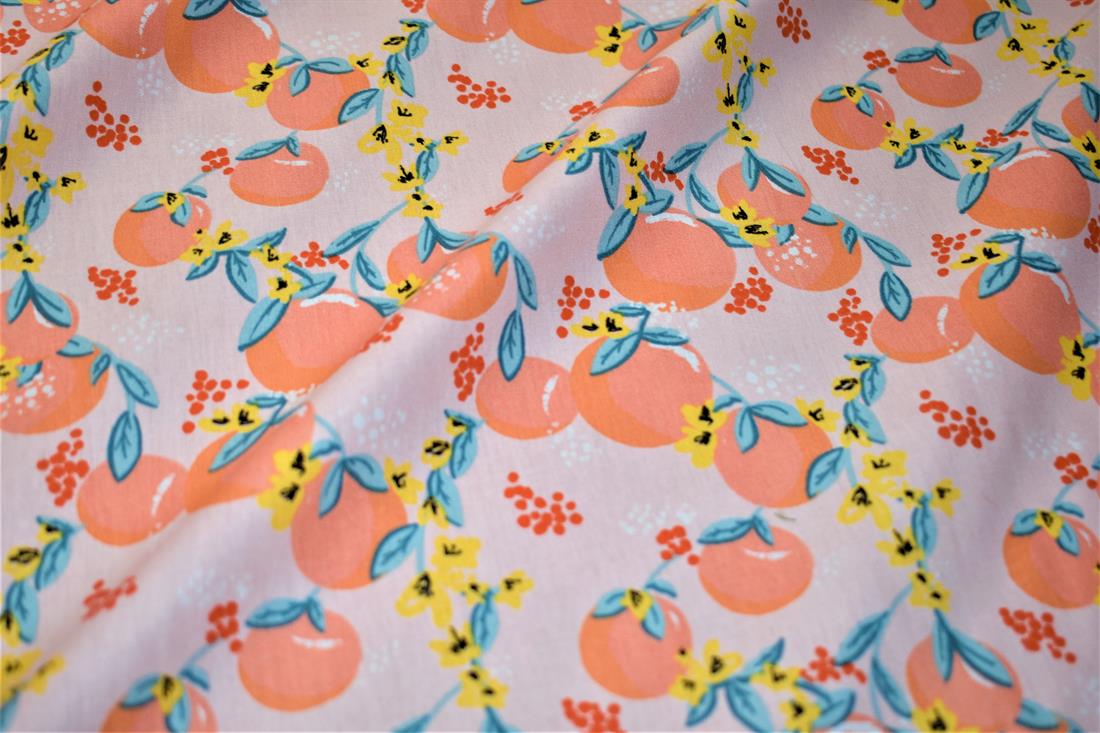 Orange Printed Camouflage100% Cotton Fabric
