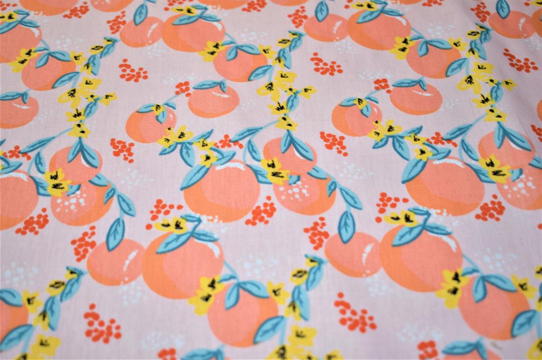 Orange Printed Camouflage100% Cotton Fabric
