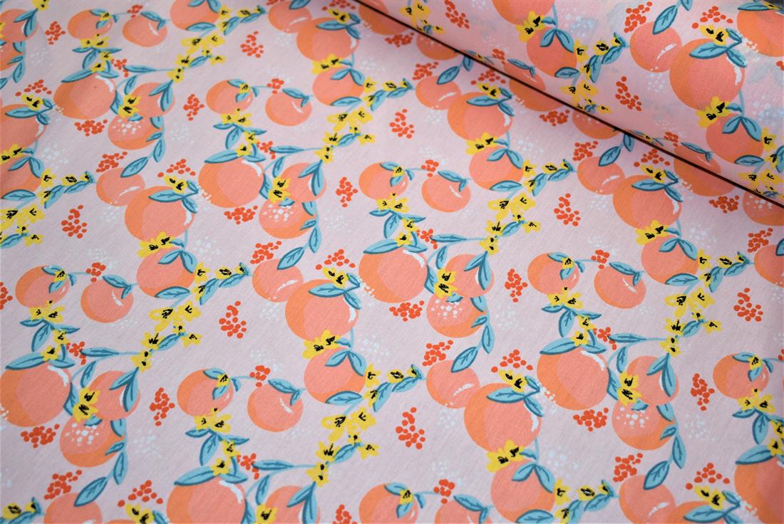 Orange Printed Camouflage100% Cotton Fabric