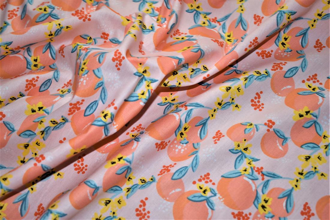 Orange Printed Camouflage100% Cotton Fabric