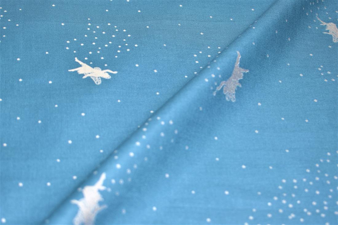 Blue Printed 100% Cotton Fabric