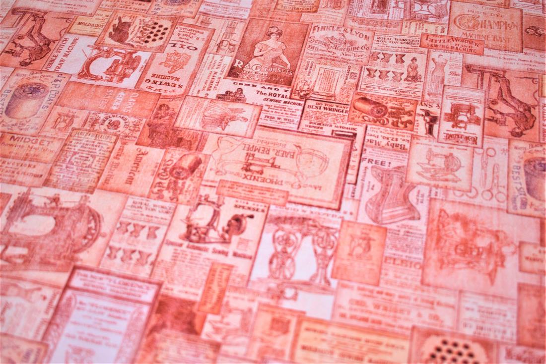Salmon Printed Cotton Fabric